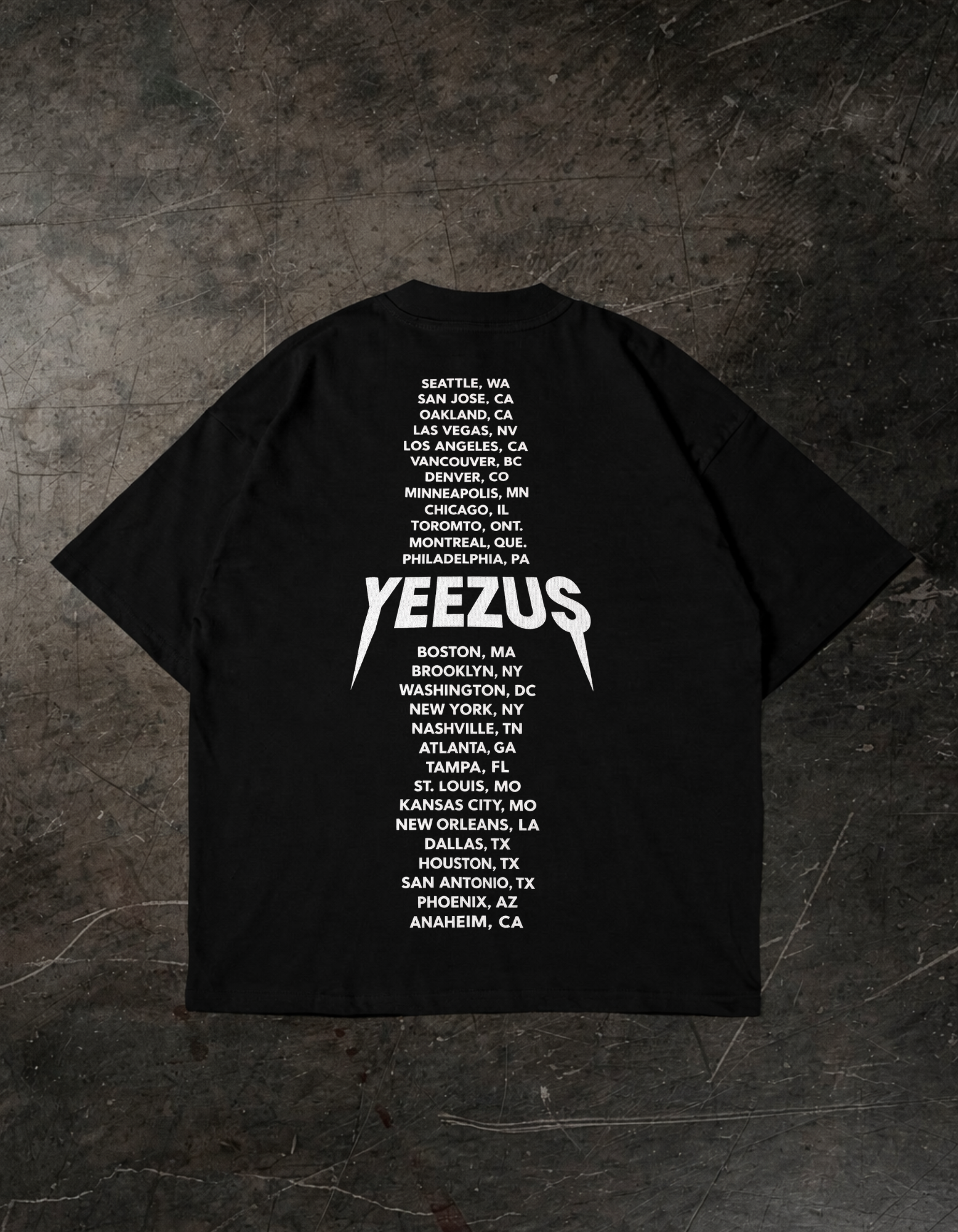 Kanye West YEEZUS lyrics Oversize T-shirt
