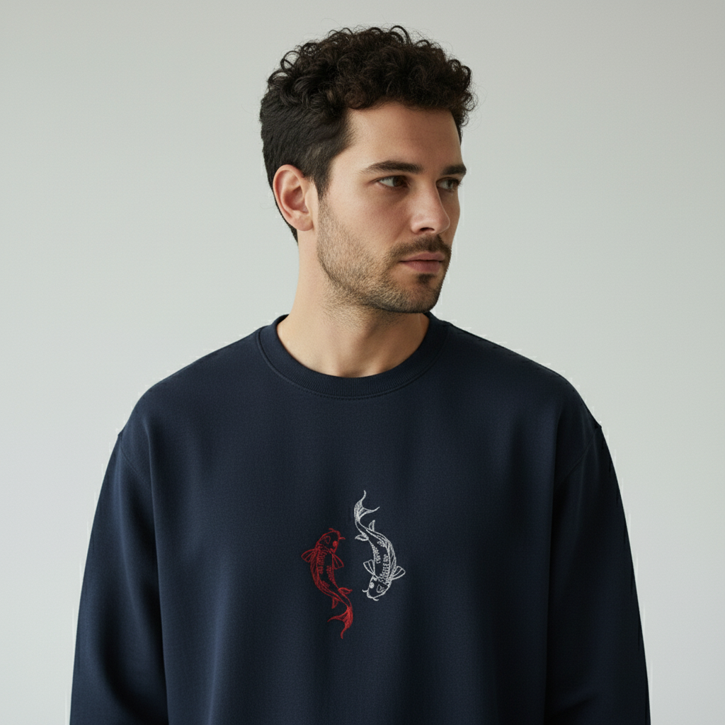 Yin Yang Koi Fish Sweatshirt
