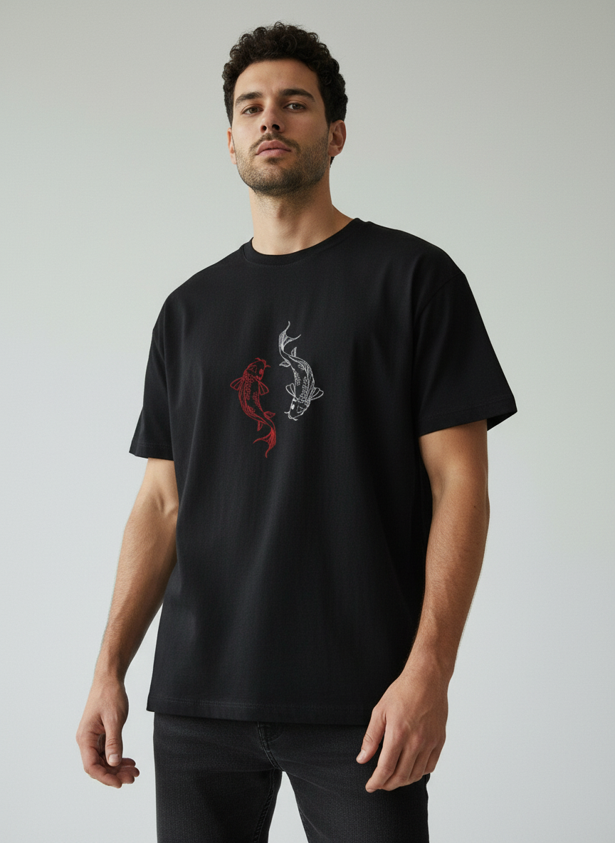 Yin Yang Koi Classic Crew T-Shirt