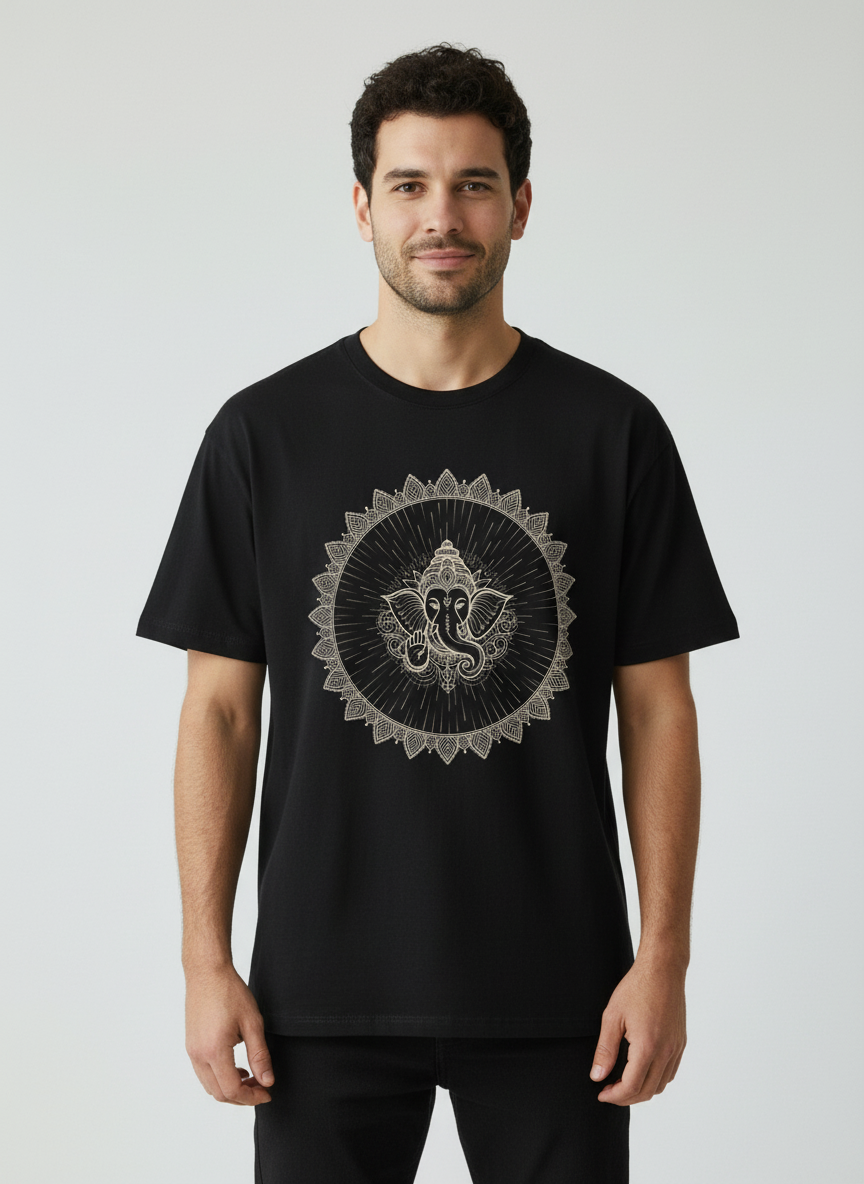 Ganesha Mandala Classic Crew T-Shirt