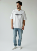Karmanye Vadhikaraste Sanskrit Terry Oversized T-Shirt – Karma Quote Minimal Graphic Tee