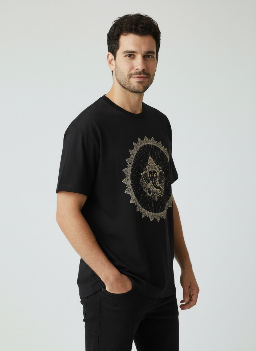 Ganesha Mandala Classic Crew T-Shirt