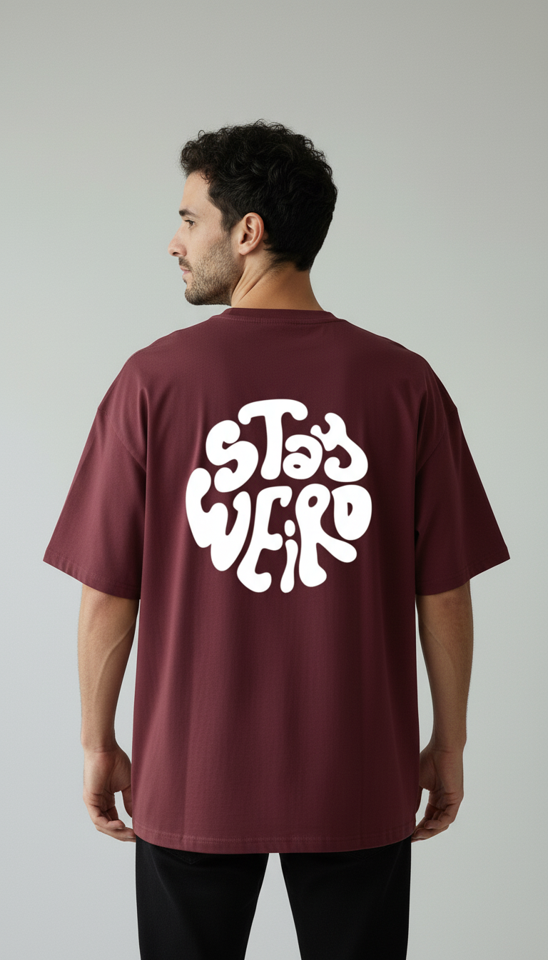 Stay Weird Terry Oversized T-Shirt