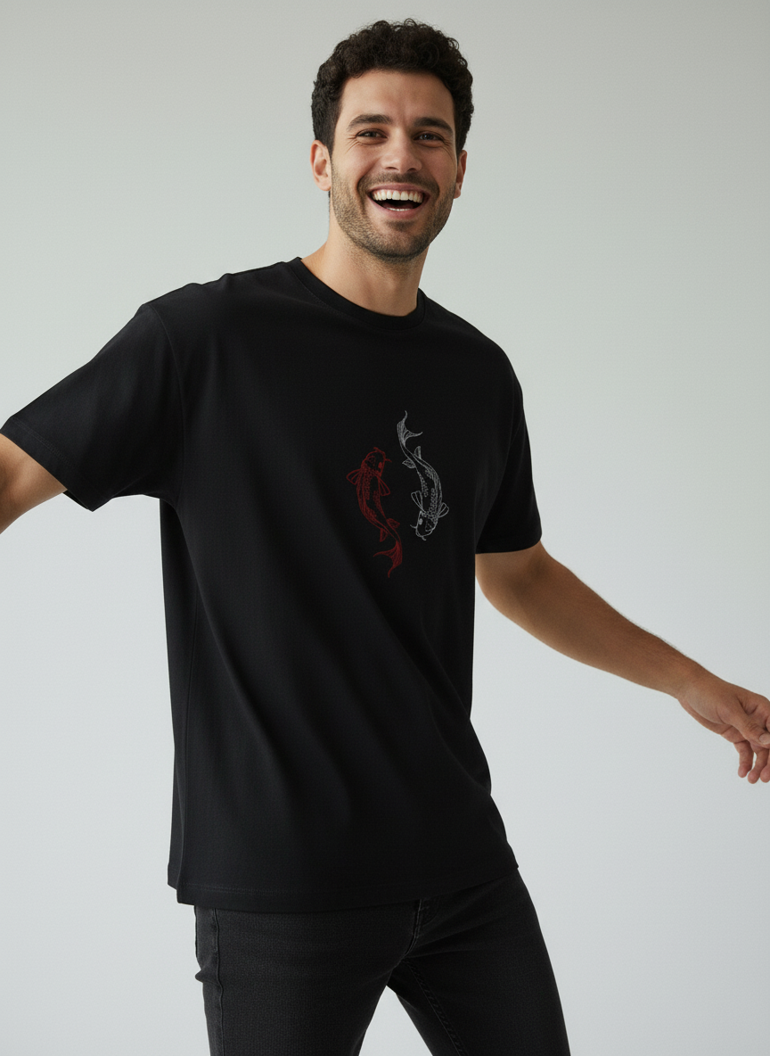 Yin Yang Koi Classic Crew T-Shirt