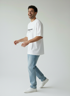 Karmanye Vadhikaraste Sanskrit Terry Oversized T-Shirt – Karma Quote Minimal Graphic Tee