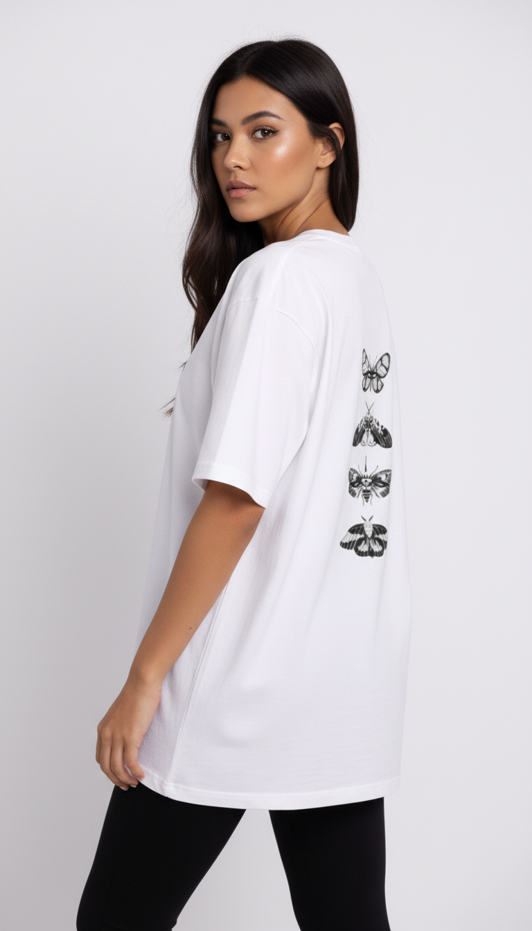 Stacked Butterfly Terry Oversized T-shirt