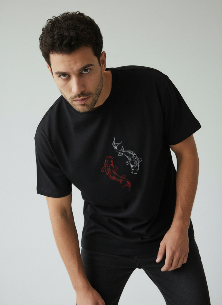 Yin Yang Koi Classic Crew T-Shirt