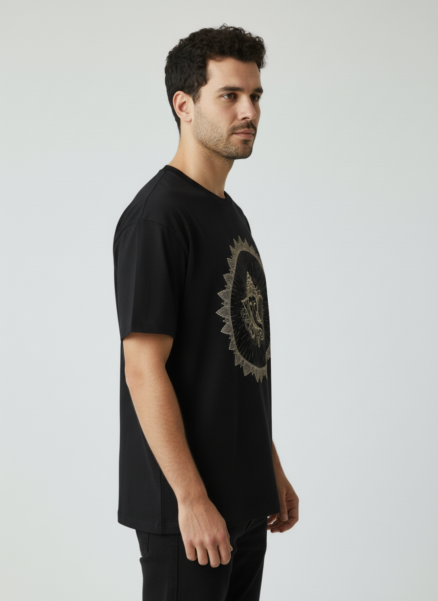 Ganesha Mandala Classic Crew T-Shirt