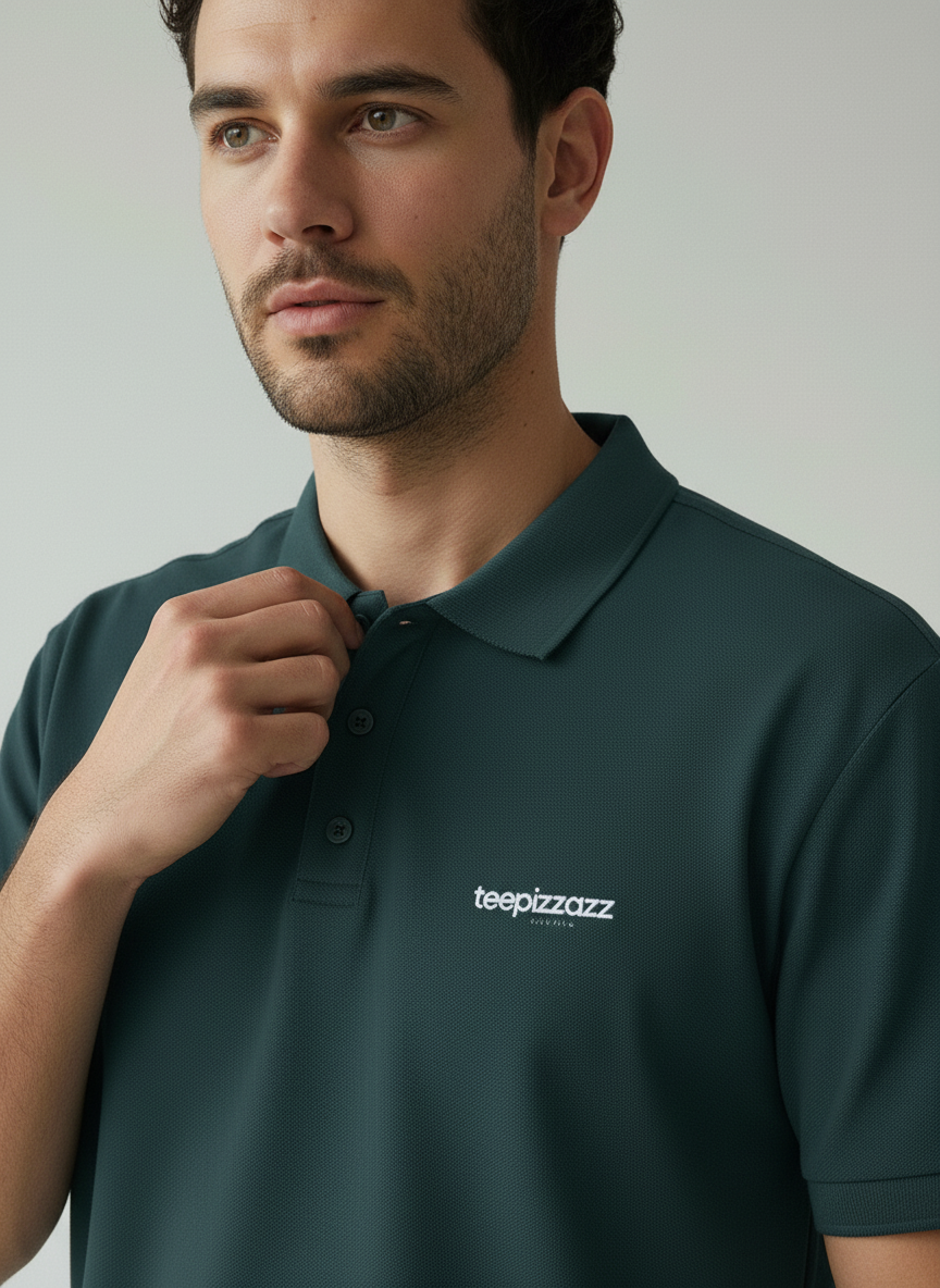 Petrol Blue Polo T-Shirt