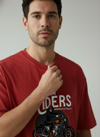 Custom Riders Born to Ride Oversized T-Shirt | Biker Streetwear Graphic Tee